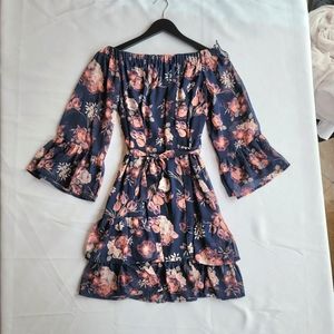 Collective Concepts Off Shoulder Floral Dress - size S
